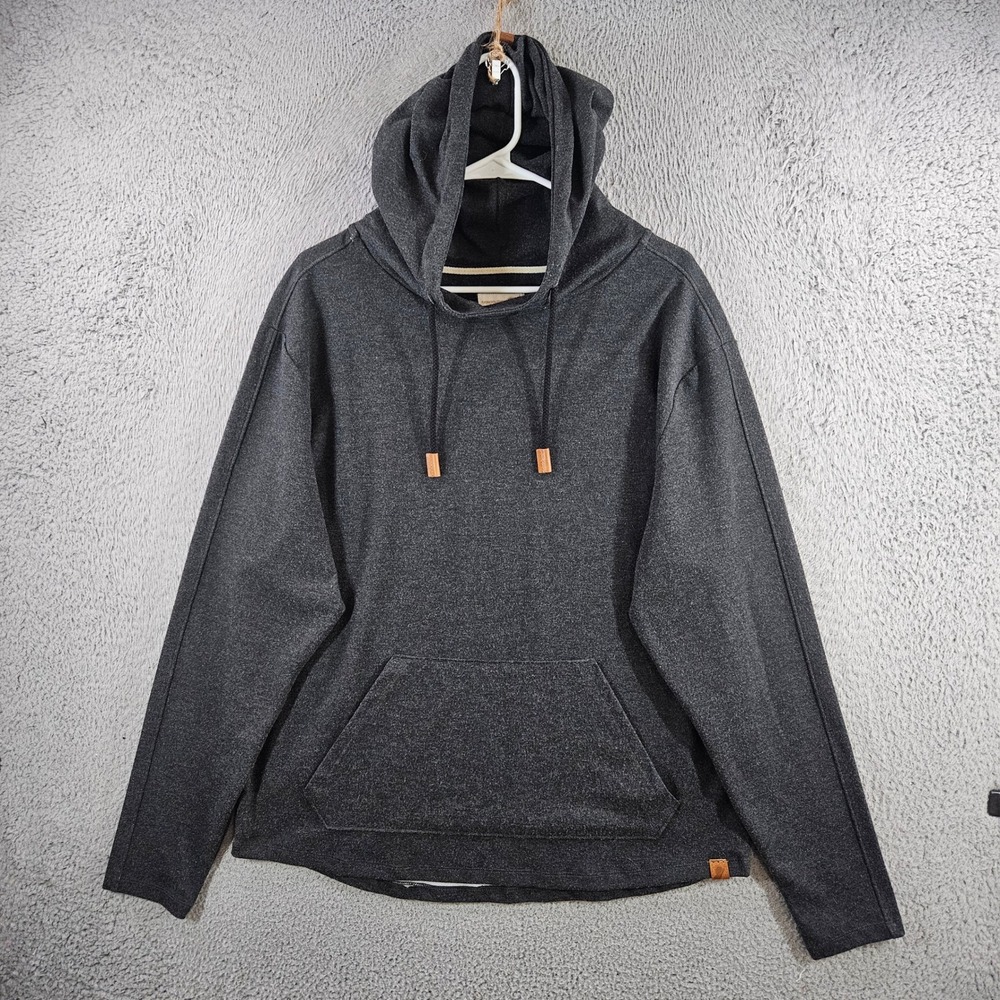 Fundamental Coast Mens XL Charcoal Gray Heathered‎ Pullover Hoodie Sweatshirt